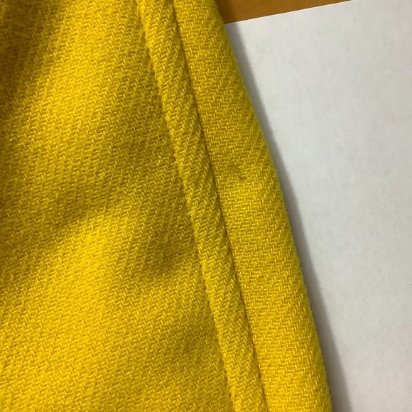 J. Crew Yellow Stadium Cloth Nello Gori Pea Coat 00 - Picture 7 of 8